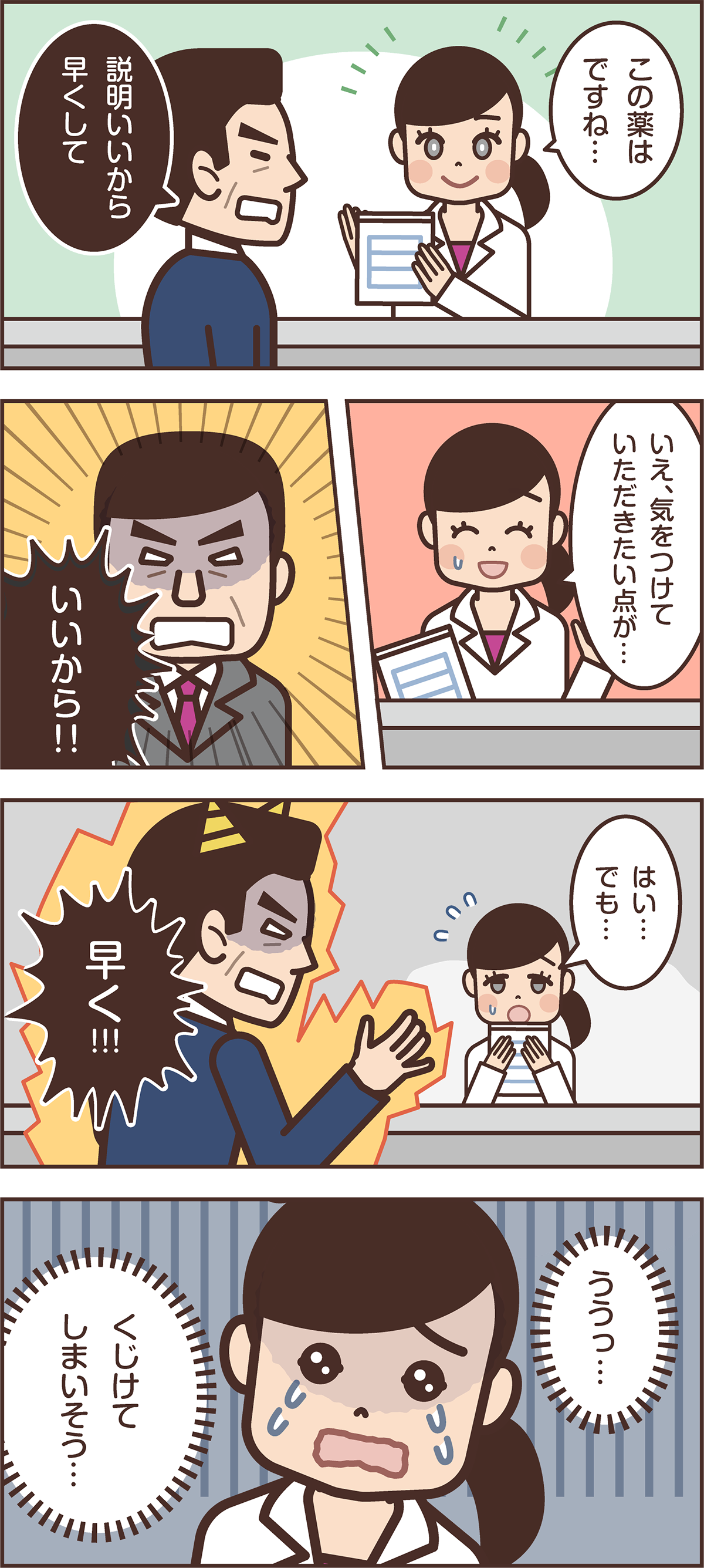 すぐに怒る患者さんの画像
