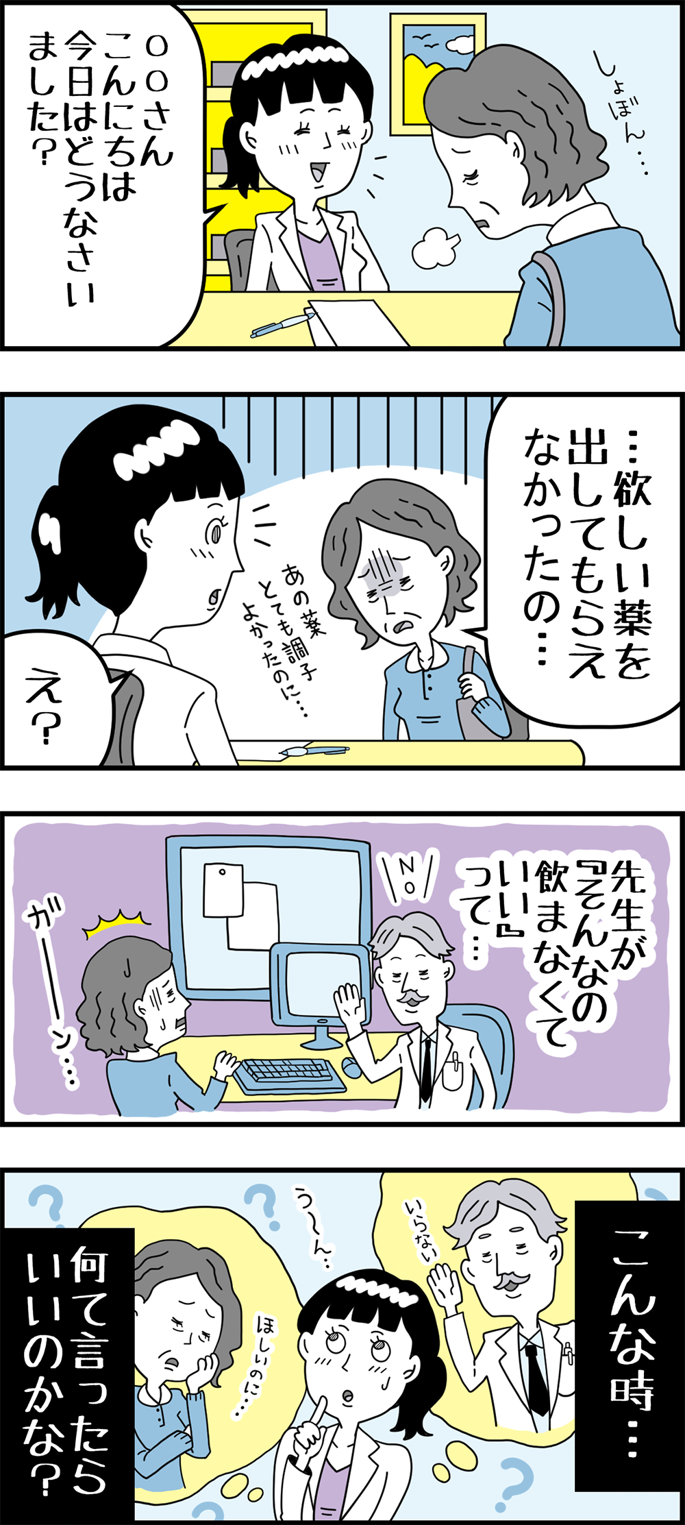 「医師が希望通り薬を出してくれない」と訴える患者さんの画像