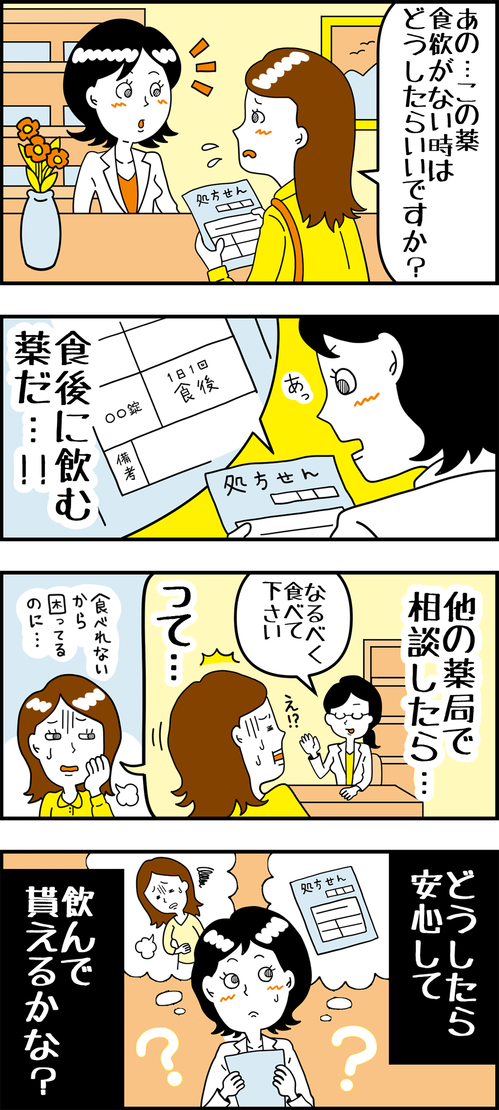 食事が不規則で「食後の服用が難しい」という患者さんの画像