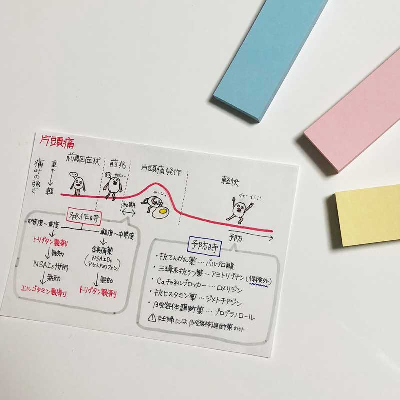 医療業界で飛び交う略語を付箋で覚える！薬学生の勉強ノート｜新米
